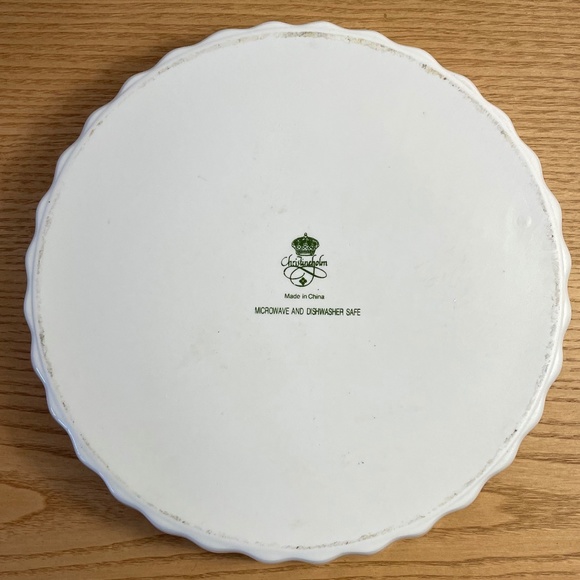 Vintage Christineholm Porcelain Rose Quiche Tart Pan White Dish 10” Inch Fluted - Picture 2 of 4